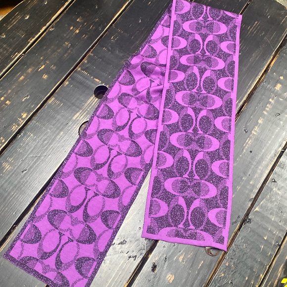 Coach Signature Wool Blend Scarf - Picture 5 of 12